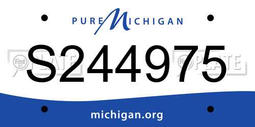 S244975 Michigan License Plate