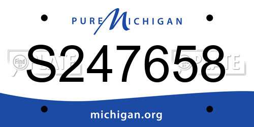 S247658 Michigan License Plate
