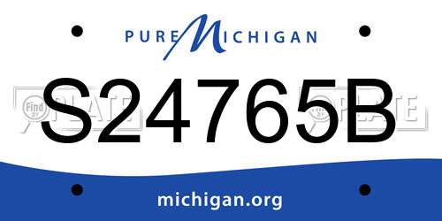 S24765B Michigan License Plate