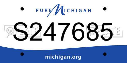 S247685 Michigan License Plate