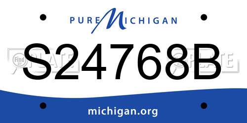 S24768B Michigan License Plate