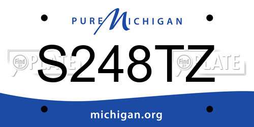 S248TZ Michigan License Plate