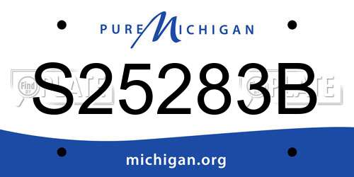 S25283B Michigan License Plate