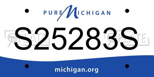 S25283S Michigan License Plate