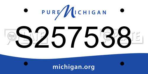 S257538 Michigan License Plate