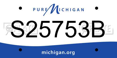 S25753B Michigan License Plate