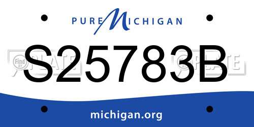 S25783B Michigan License Plate
