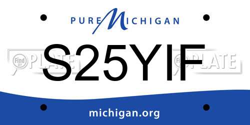 S25YIF Michigan License Plate