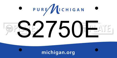 S2750E Michigan License Plate