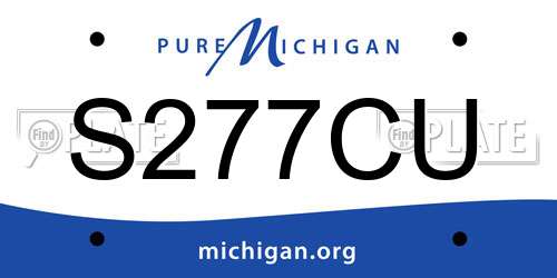 S277CU Michigan License Plate