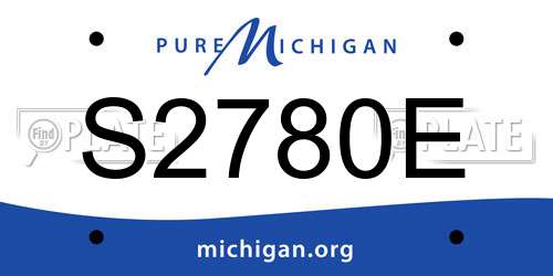S2780E Michigan License Plate