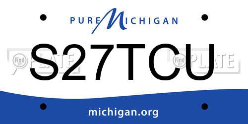 S27TCU Michigan License Plate