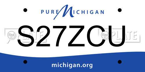 S27ZCU Michigan License Plate