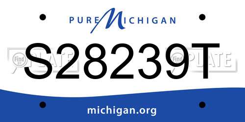 S28239T Michigan License Plate