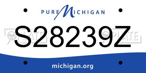 S28239Z Michigan License Plate