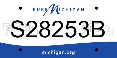 S28253B Michigan License Plate