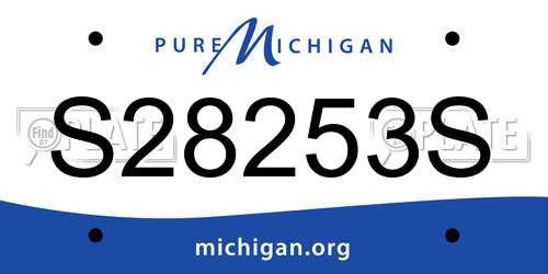 S28253S Michigan License Plate