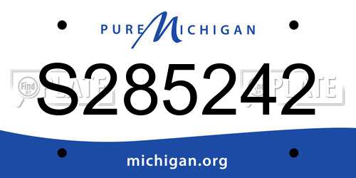 S285242 Michigan License Plate