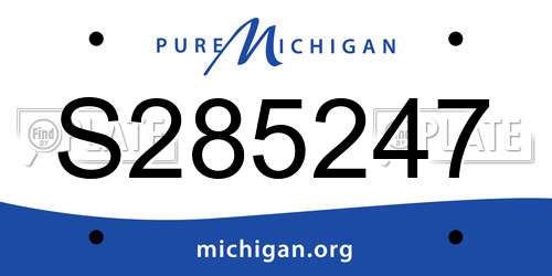 S285247 Michigan License Plate