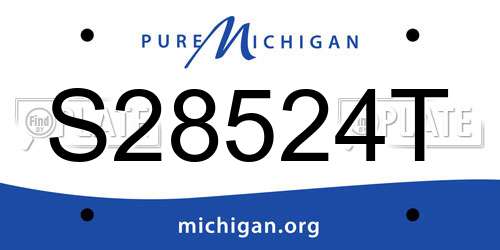 S28524T Michigan License Plate