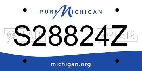 S28824Z Michigan License Plate