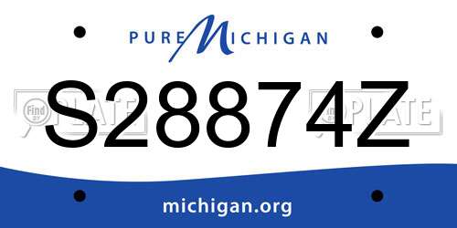 S28874Z Michigan License Plate