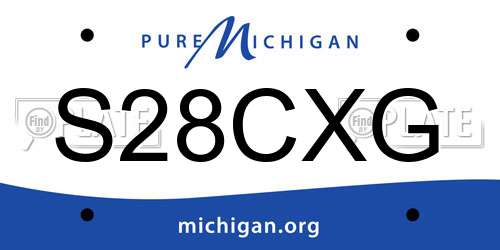 S28CXG Michigan License Plate