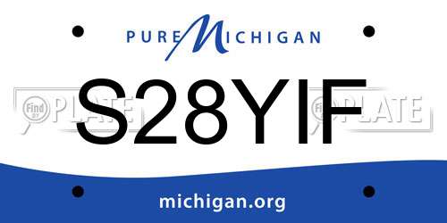 S28YIF Michigan License Plate