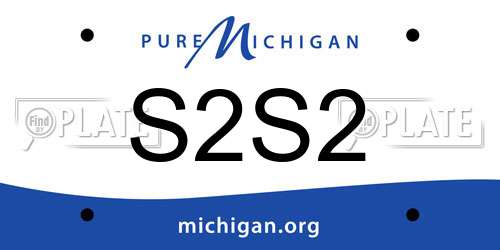 S2S2 Michigan License Plate