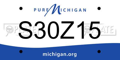 S30Z15 Michigan License Plate