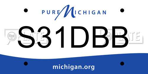 S31DBB Michigan License Plate