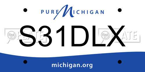 S31DLX Michigan License Plate