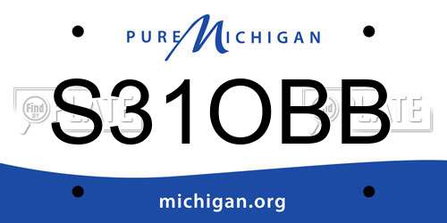 S31OBB Michigan License Plate
