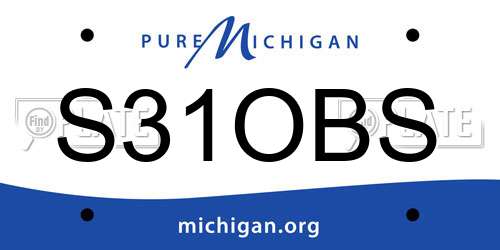 S31OBS Michigan License Plate