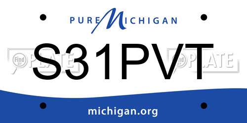S31PVT Michigan License Plate