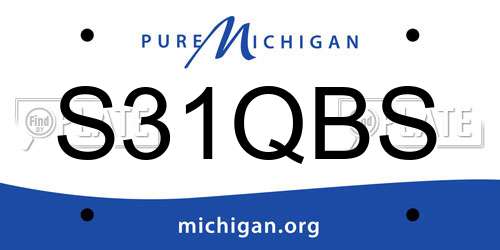S31QBS Michigan License Plate