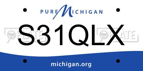 S31QLX Michigan License Plate