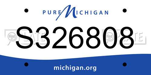 S326808 Michigan License Plate