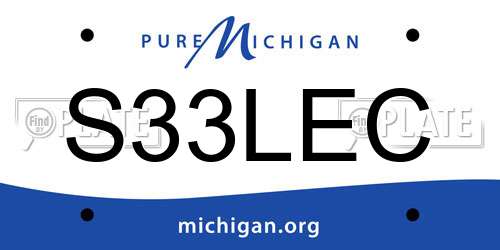 S33LEC Michigan License Plate