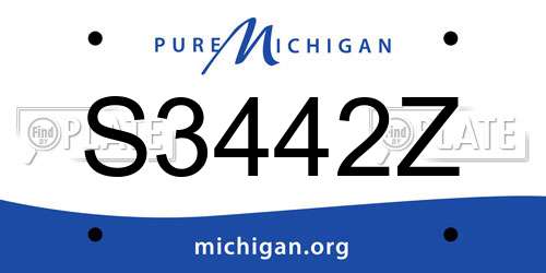 S3442Z Michigan License Plate