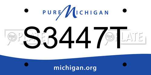 S3447T Michigan License Plate