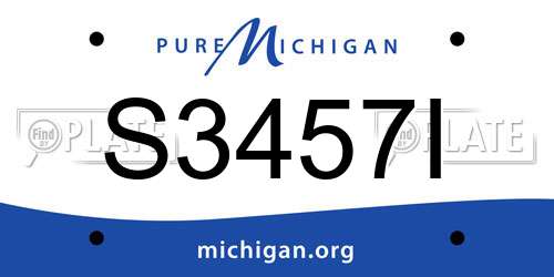 S3457I Michigan License Plate