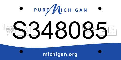 S348085 Michigan License Plate