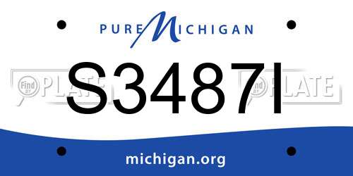 S3487I Michigan License Plate