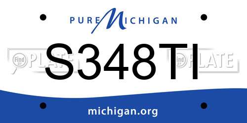 S348TI Michigan License Plate