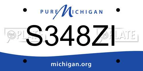 S348ZI Michigan License Plate