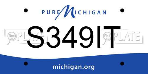 S349IT Michigan License Plate