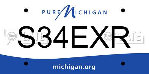 S34EXR Michigan License Plate