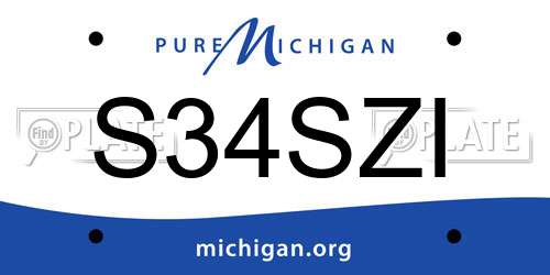 S34SZI Michigan License Plate