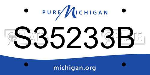 S35233B Michigan License Plate